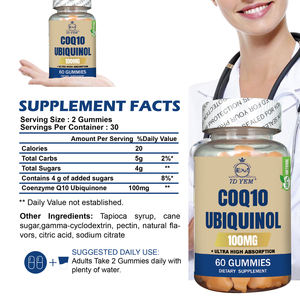 Novedades <span class=keywords><strong>Emei</strong></span> COQ10 Ubiquinol Gomitas de Vitamina 100mg para la Salud Cardíaca y Vascular Venta al por Mayor OEM 60 Gomitas - Product Image 2