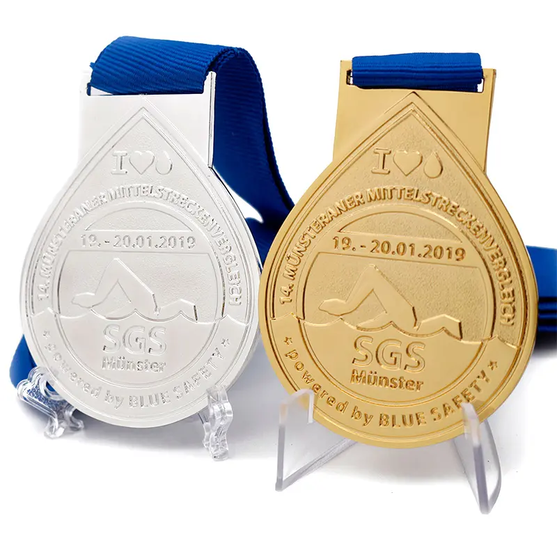 Progetta le tue medaglie souvenir in smalto morbido con spille germani placcate in oro con Design personalizzato in 3d