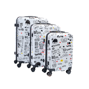 Juego de Maletas de <span class=keywords><strong>Viaje</strong></span> Expandibles Ligeras de ABS Impresas en Fábrica, 3 Piezas, Gran Capacidad, OEM Disponible - Product Image 1