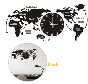<span class=keywords><strong>Horloge</strong></span> murale carte du monde grand format sans perçage, <span class=keywords><strong>horloge</strong></span> murale <span class=keywords><strong>autocollante</strong></span> DIY, <span class=keywords><strong>horloge</strong></span> murale moderne silencieuse en acrylique, <span class=keywords><strong>horloge</strong></span> murale artistique auto-adhésive - Product Image 1