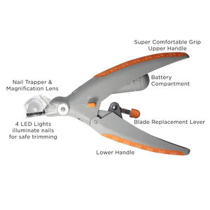 Tagliaunghie professionale per animali domestici con LED in acciaio inossidabile - Product Image 4