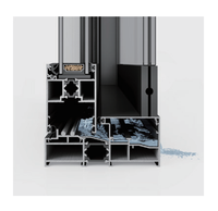 Ventanas Corredizas de Aluminio con Doble Acristalamiento, Impermeables, Estilo Americano, Personalizadas, para Exteriores Comerciales y Residenciales, Ventana de Presión Lateral