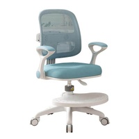Chaise d'apprentissage ergonomique pour enfants en tissu respirant multicolore avec roulettes, chaise pivotante pour enfants pour les devoirs et les études