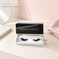 Cils en vison 100% en gros, boîte à cils magnétique à poignée diamant, faux cils de haute qualité pour salon de maquillage, cils en vison 100%