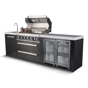 <span class=keywords><strong>Cucina</strong></span> Esterna 2022 Hangzhou Vermont <span class=keywords><strong>con</strong></span> Piano in Pietra Nera e Barbecue - Product Image 1