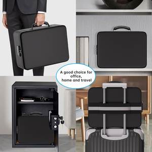 กระเป๋าจัดเก็บเอกสารแบบพกพา 3 ชั้น ป้องกันไฟไหม้ พร้อมกุญแจล็อค - Product Image 6