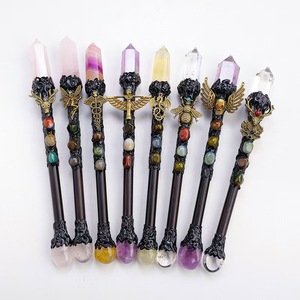 Bacchetta Magica in Cristallo Naturale all'Ingrosso per Giochi di Ruolo per Bambini e Artigianato con Pietre Energetiche Ispirata a <span class=keywords><strong>Harry</strong></span> <span class=keywords><strong>Potter</strong></span> - Product Image 6