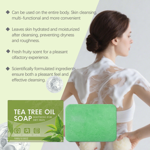 Tea tree oil bath soap gentle formula cares for the body and skin refreshing and comfortable daily bath soap - Product Image 6