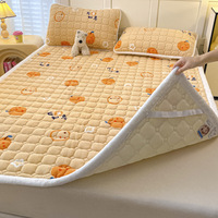2025 hiver imprimé fruits lit matelas non tissé velours matelassé coussin pour usage domestique pour le commerce extérieur lait chaud vent couverture protecteur