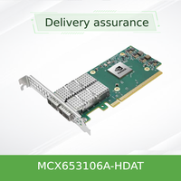 Adaptador Ethernet Mellannox MCX653106A-HDAT ECAT CX653106A Interfaz de Red Interna PCI Express Connect X-6 HDR IB