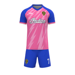 Conjunto de Uniforme de Fútbol Personalizado de Alta Calidad para Clubes, Equipos de Entrenamiento para Adultos, Conjuntos de Fútbol OEM, Transpirables de Verano, 100% Poliéster, Manga Corta - Product Image 1