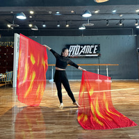 Le plus récent drapeau de louange coloré en polyester pour adultes scène Performance église danse écharpe vêtements de théâtre en gros
