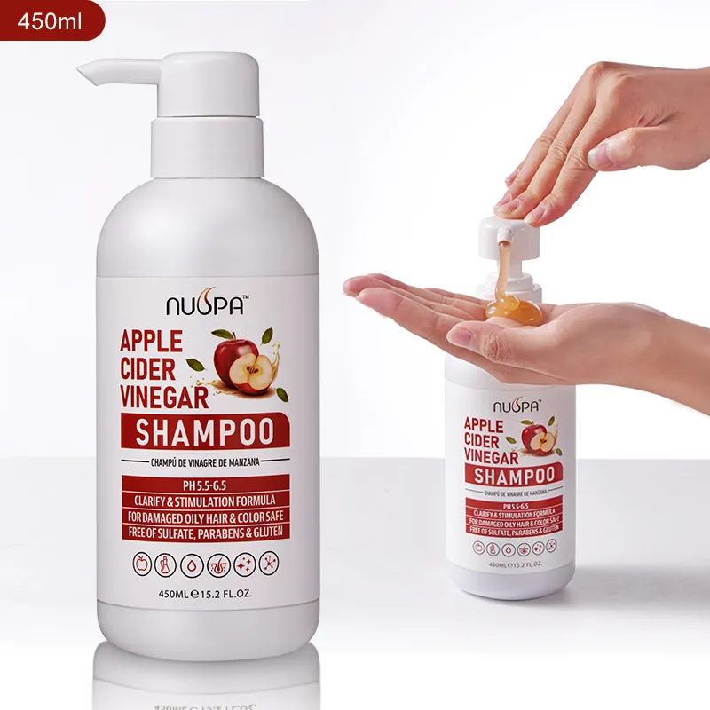 Shampooing au vinaigre pour cheveux, 30 ml, shampoing pour cheveux organiques à PH, 7,5 ml, OEM/ODM