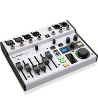 Console de mixage numérique TNH Flow8 Mini 8 canaux avec contrôle d'application audio Bluetooth, 2 processeurs d'effets, interface USB/audio