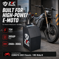 Batterie au lithium personnalisée POWER 72V 28Ah 31.5Ah 35Ah avec BMS intelligent ANT pour moto électrique E-BOX 2.0 et vélo électrique