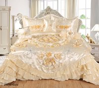 Parure de Lit de Mariage en Coton 6 Pièces Luxe pour Lit King Size