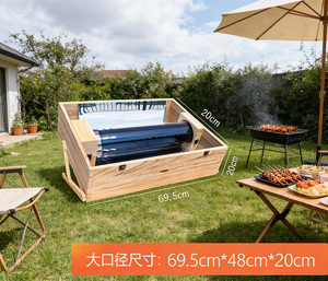 Barbecue <span class=keywords><strong>solaire</strong></span> sans fumée avec étui en bois, <span class=keywords><strong>tube</strong></span> à vide unique, portable, pour le camping en plein air, <span class=keywords><strong>four</strong></span> à barbecue <span class=keywords><strong>solaire</strong></span> - Product Image 3
