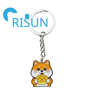 พวงกุญแจโลหะรูปขนมปังสับปะรดเคลือบเงาแบบขายส่ง พวงกุญแจรูปขนมปังน่ารักสไตล์คาวาอี้ - Product Image 4