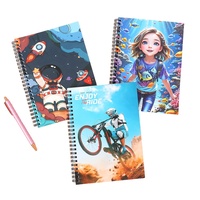 Cuaderno Espiral con Cubierta de Cartón Gris, Cuadernos para Estudiantes, Diario de Oficina para Tomar Notas, Útiles Escolares, Regalo Promocional