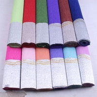 Fabricants en gros de papier crêpe d'emballage de fleurs épaisses usine personnalisée colorée bricolage de papier crêpe de fleurs artificielles