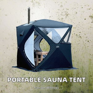 Tenda Sauna Portatile da Esterno per 2-5 Persone per Palestra Domestica e Campeggio in Robusto Tessuto Oxford con Funzione <span class=keywords><strong>Vapore</strong></span> Umido - Product Image 2