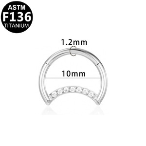 Anneau de nez en titane F136 en forme de croissant, bijou de piercing stérile pour usage quotidien - Product Image 3