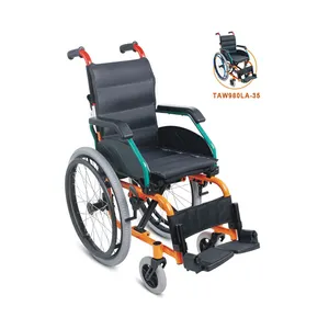 Pediatrik sandalye hafif manuel katlama çocuk tekerlekli sandalye
