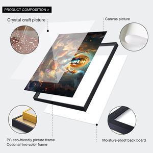 モダンホームデコレーションインド神ガネーシャキャンバスクリスタル磁器絵画宗教的な壁アートHD神の絵画 - Product Image 4