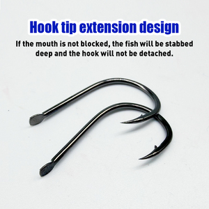 Anzuelo de pesca de <span class=keywords><strong>acero</strong></span> de alto carbono Serie Thousand, tipo pico curvo, con púa fina y barbilla, impresionante, para pesca de pargo en balsa, en gran cantidad - Product Image 4