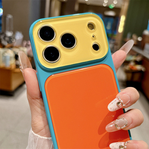เคสโทรศัพท์เลนส์กล้องนีออนสีสันสดใสสำหรับ iPhone 17 16 15 14 Pro Max ลายรุ้ง Dopa Mine ไล่เฉดสีแบบไล่ระดับ ฤดูร้อน ฝาหลังกระจก IMD - Product Image 5