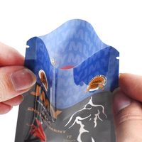 Sachets plats brillants thermoscellables personnalisés de petite taille avec fenêtre découpée et encoches de déchirement pour produits de soins personnels en Mylar