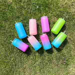 Nouvel Arrivage Printemps US – Gobelets en Plastique Mat Rose Sakura et Bleu de 16 oz avec Couvercle et Paille Transparente pour Boissons Gazeuses – Idéal pour l'Extérieur et les Voyages - Product Image 1