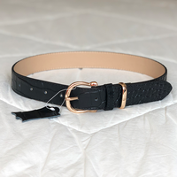 Ceinture de ventre GG de luxe, en cuir de Crocodile, Logo personnalisé, ceintures pour femmes, vente en gros