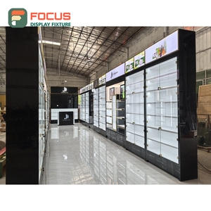 Solution de présentation de comptoir en bois massif pour boutique personnalisée, aménagement de magasin, design intérieur de magasin de maquillage - Product Image 6