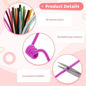 เชือกไหมพรมเชนิลล์ลายทางสำหรับงานประดิษฐ์ DIY ที่ได้รับความนิยมสูงสุด - Product Image 5