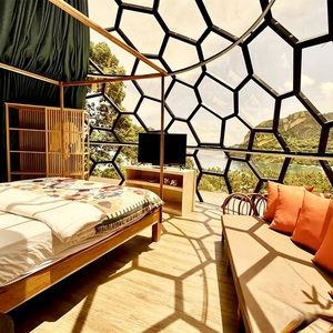 เต็นท์โดม4M 5M 6M หรูหรา geodesic พร้อมแผงกระจกและฉนวนกันความร้อนสำหรับรีสอร์ทสไตล์ยุโรป - Product Image 1