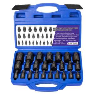 Ensemble d'extracteurs <span class=keywords><strong>de</strong></span> vis endommagées et décapées pour la réparation automobile, le bricolage à domicile, retrait facile avec filetage inversé, faible MOQ en stock - Product Image 1