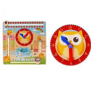 Venta <span class=keywords><strong>al</strong></span> por mayor Búho Multifuncional Tiempo Madera Aprendizaje Calendario Reloj Juguete Venta <span class=keywords><strong>al</strong></span> por mayor Niños Desarrollo Versátil Solapa Ábaco Reloj - Product Image 6