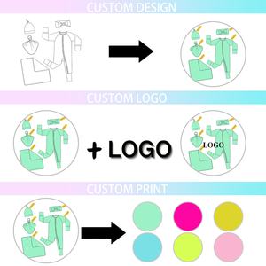 Детские пижамы Kerui для младенцев и малышей, одежда для детей с индивидуальным принтом, комбинезоны-слипы из бамбука и спандекса, пижамы для сна - Product Image 2