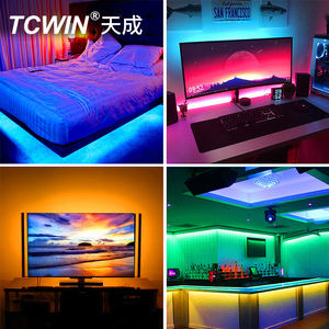 TCWin 5m 2025 Trending Smart Strip Light DC5V Sound Music Sync <span class=keywords><strong>TV</strong></span> LED retroilluminazione flessibile <span class=keywords><strong>RGB</strong></span> 5050 Roll per sala da gioco - Product Image 6