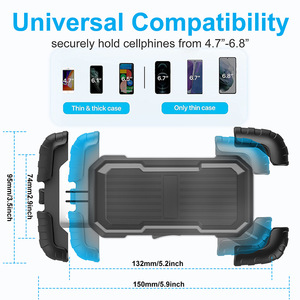 Soporte Universal Ajustable para Teléfono de Bicicleta y Motocicleta con 4 Garras y Rotación de 360 Grados, Protección Resistente a Impactos para Teléfonos de 4.7 a 7 Pulgadas - Product Image 2