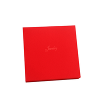 En stock velours rouge perle carré carton estampage dossiers bijoux emballage boîte pour la fête des mères avec montre lunettes lunettes