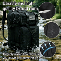 Sac à dos tactique système MOLLE grande capacité (36-56L) imperméable léger en nylon avec fermeture éclair pour randonnée, camping, chasse, sports de plein air