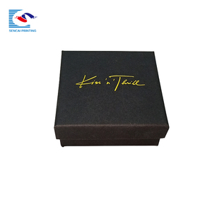 SENCAI Sang Trọng Biểu Tượng Tùy Chỉnh Vàng Lá Trang Sức Vòng Đeo Tay Quà Tặng Bao Bì Thẻ Đen Hộp Giấy - Product Image 2