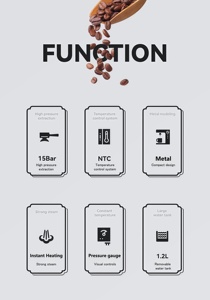 Chuyên nghiệp xách tay điện thép không gỉ bán tự động espresso viên nang cà phê <span class=keywords><strong>Maker</strong></span> 15bar áp lực sinh thái thân thiện - Product Image 5