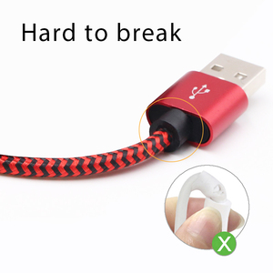 Cable de carga rápida de nailon trenzado, Cable Micro <span class=keywords><strong>USB</strong></span> de 3 pies para Android 2A - Product Image 2