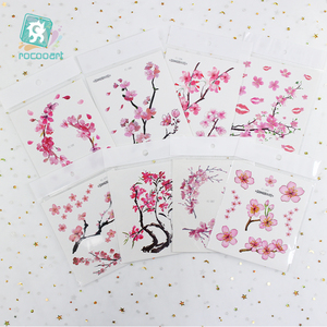 Conceptions de <span class=keywords><strong>tatouage</strong></span> imperméables avec beauté <span class=keywords><strong>fleur</strong></span> de cerisier corps mains <span class=keywords><strong>poignet</strong></span> décoration filles Sakura temporaire femme <span class=keywords><strong>tatouage</strong></span> autocollant - Product Image 1