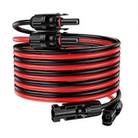 Câble de raccordement PV 32 pieds 10AWG 2000V DC, kit d'extension solaire étanche IP67 avec gaine PVC/PPO et connecteurs en laiton femelle/mâle