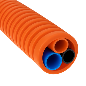 Conduit optique corrugué en HDPE <span class=keywords><strong>COD</strong></span> avec 3 sous-conduits pour <span class=keywords><strong>la</strong></span> protection des câbles à fibres optiques souterrains - Conduit flexible à 3 voies - Product Image 1