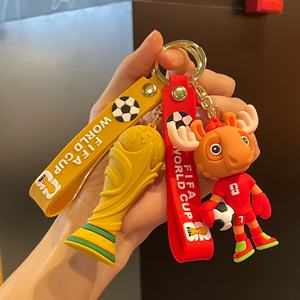 Grensoverschrijdende WK 2026 mascotte voetbal sleutelhanger schattig cartoon cadeau ter ere van het WK - Product Image 3